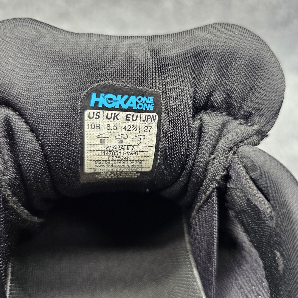 Hoka One One Arahi 7 Womens Size 10 Black White Athletic Road Running Shoes - Picture 2 of 13